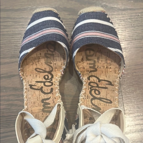 Sam Edelman Women's Patsy Espadrille Wedge Sandal Blue Americana Stripe Size 7.5 - Picture 9 of 16